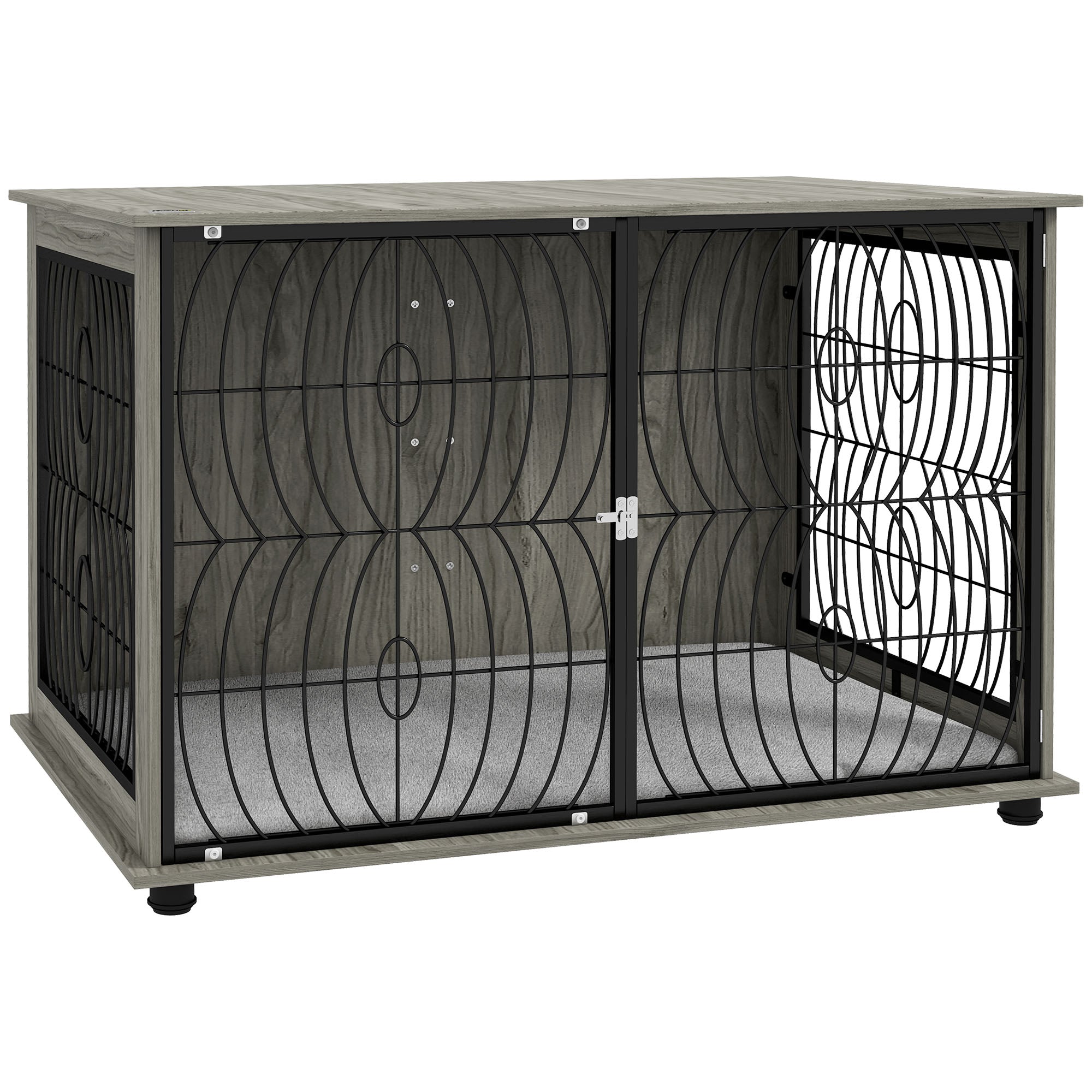 pawhut-niche-chien-table-d-appoint-118-x-75-x-82-cm-avec-coussin-pour-grands-chi image 1