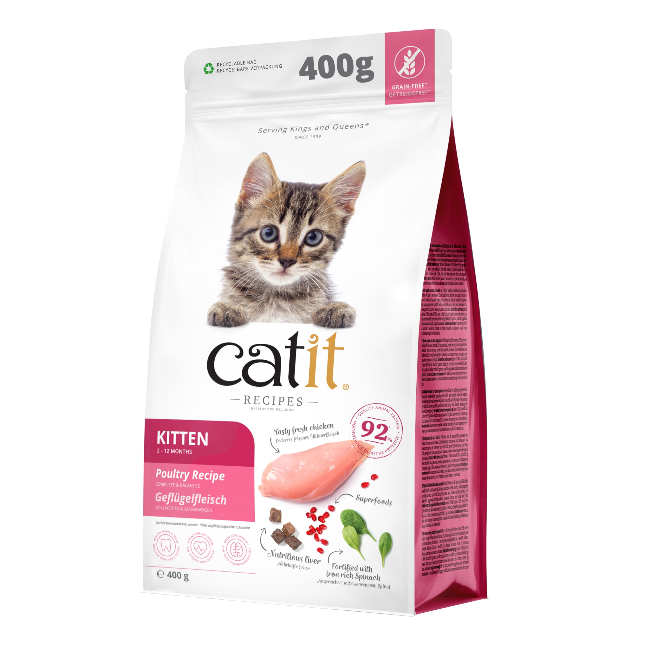 catit-recipes-kitten-volaille-croquettes-chaton-400-g image 1