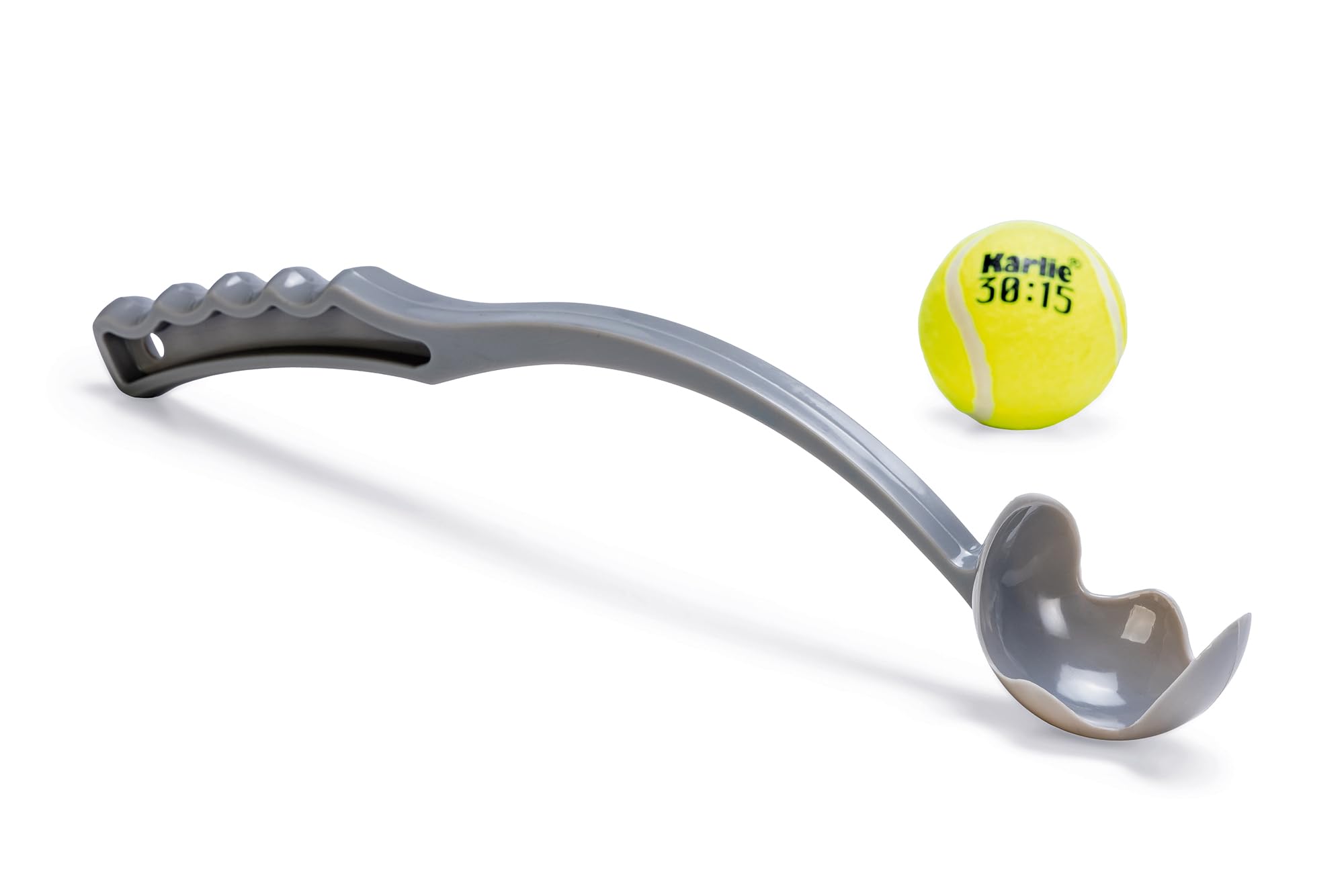 karlie-balle-de-tennis-grise-32-x-6-x-6-cm-avec-lanceur image 2