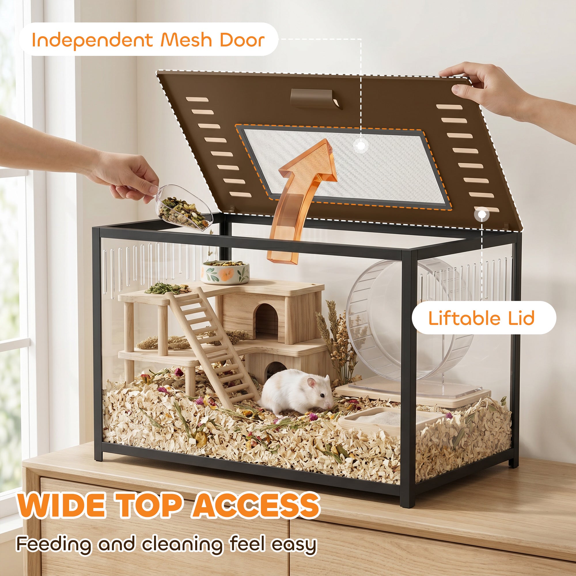 pawhut-cage-hamster-m-tal-anti-rongement-80x45x50-5-cm-noir image 8