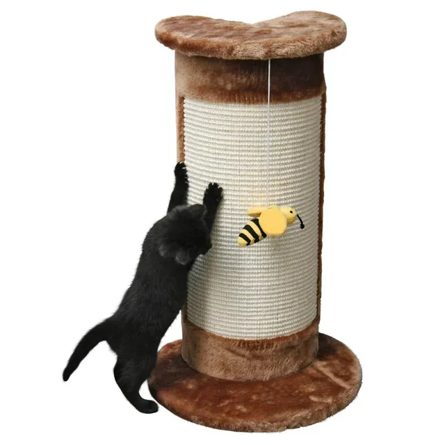 kerbl-corner-tube-gratter-chat-d-angle-58-cm-avec-jouet-abeille image 1