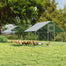 pawhut-enclos-poulailler-walk-in-m-tal-24-m-avec-b-che-mangeoire-et-perchoirs-ar image 3