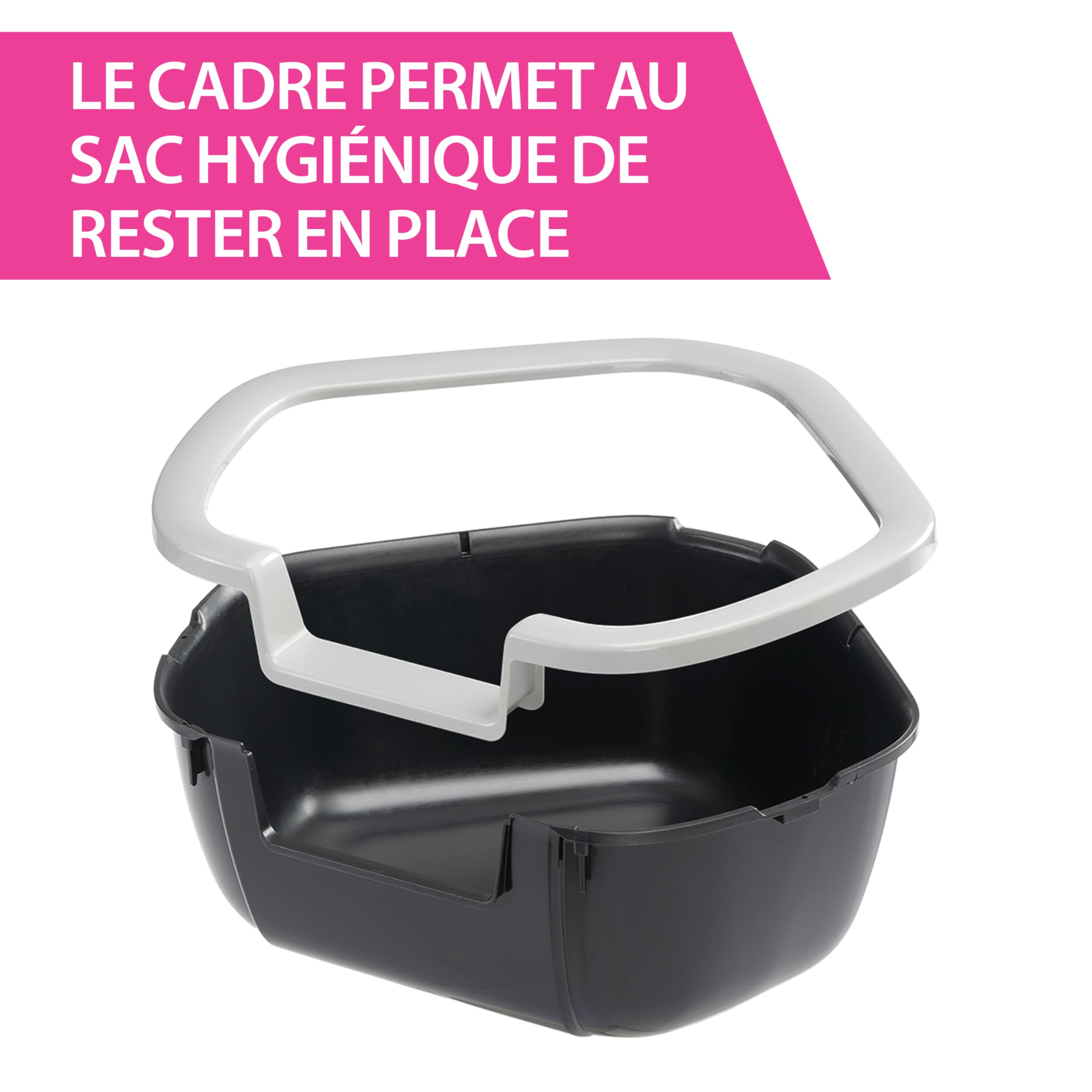 ferplast-dama-bac-liti-re-d-angle-pour-chat-57-5-x-51-5-x-h-22-cm-noir image 5