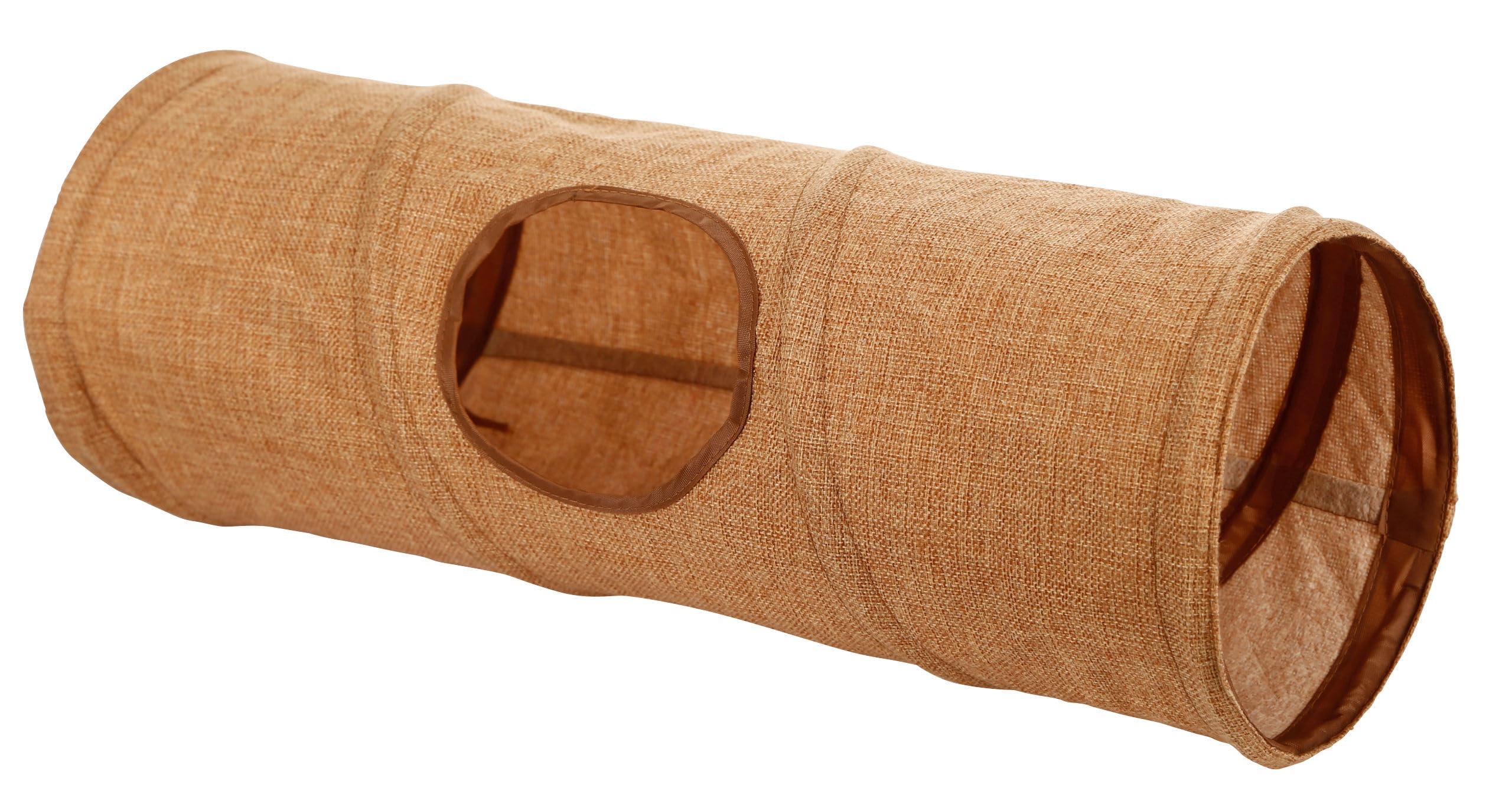 kerbl-pet-tunnel-de-jeu-pour-rongeurs-marron-50-cm-18-cm-toile-3-entr-es image 1