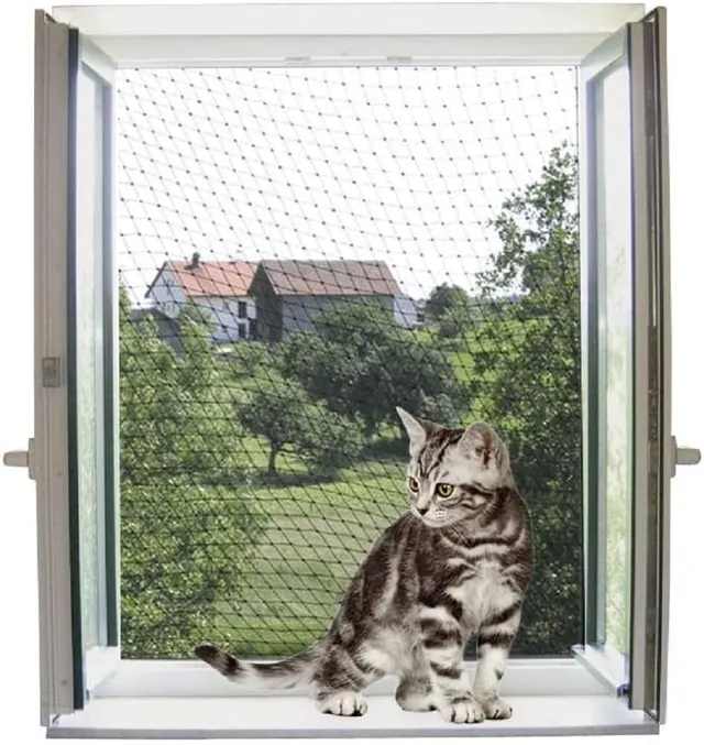 kerbl-filet-de-protection-pour-chat-2-x-3-m-transparent image 1