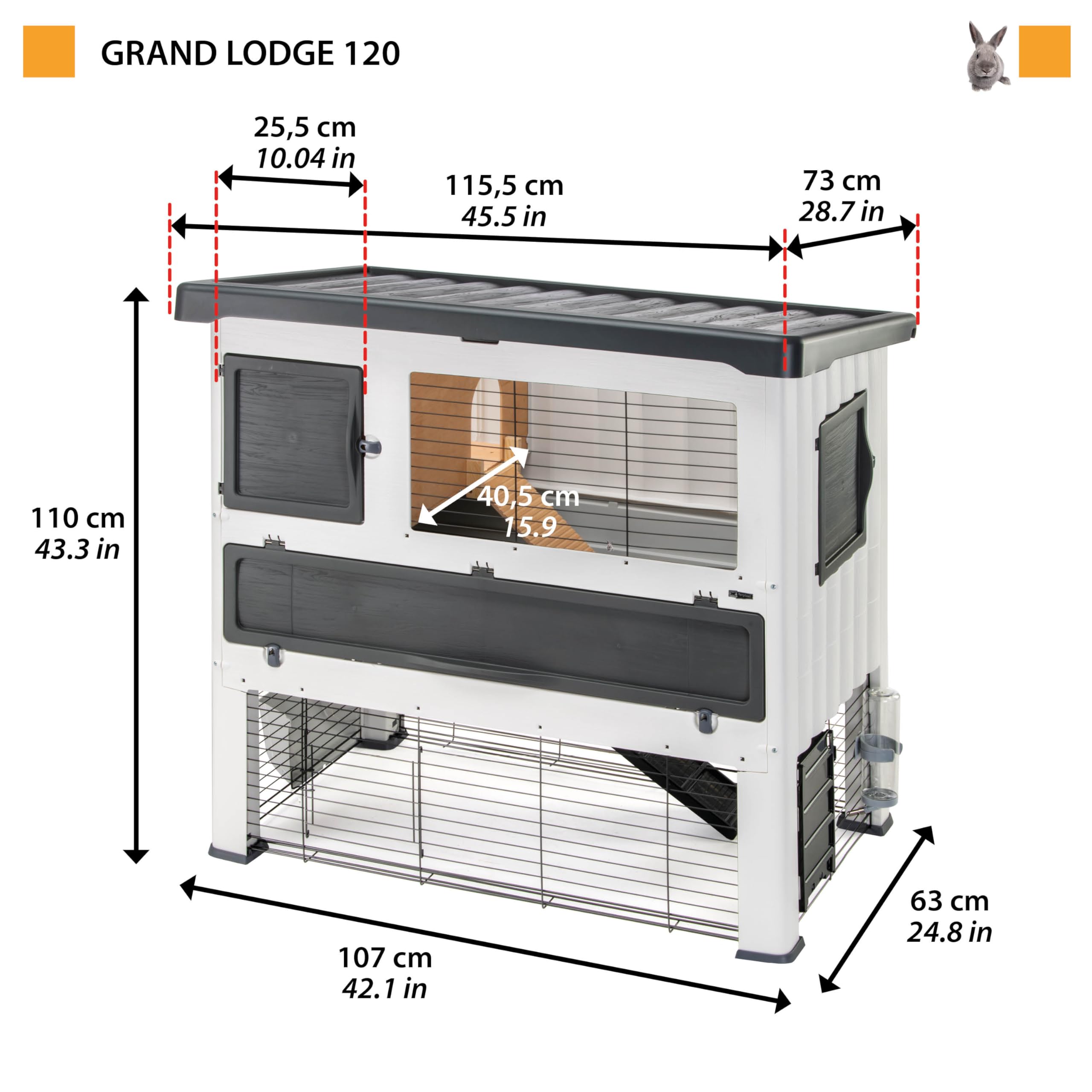 ferplast-grand-lodge-120-clapier-lapin-ext-rieur-2-tages-115-5-x-73-x-110-cm image 3