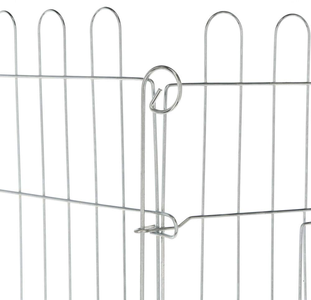kerbl-pet-enclos-ext-rieur-galvanis-6-grilles-56-5-x-56-5-cm-avec-porte image 6