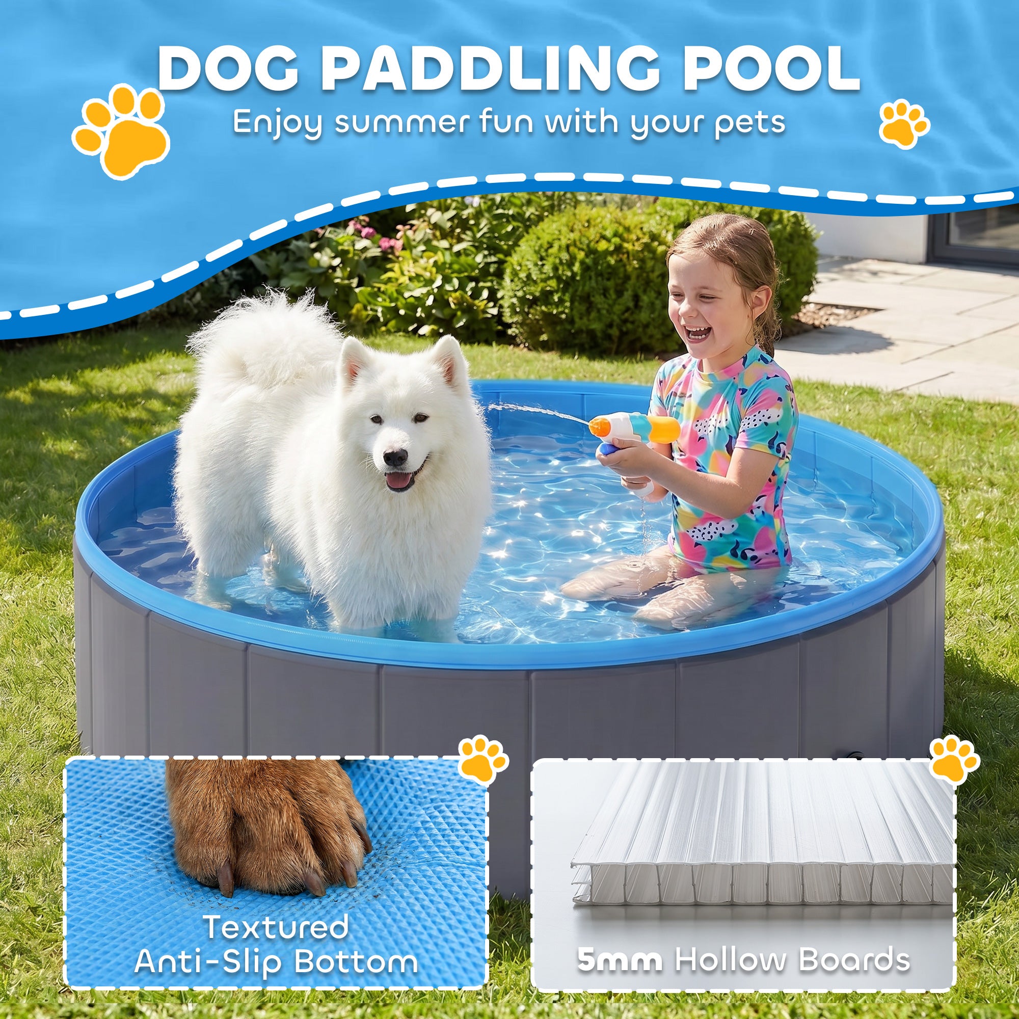 pawhut-piscine-chien-pliable-avec-fond-antid-rapant-120-x-30-cm-adaptateur-tuyau image 6