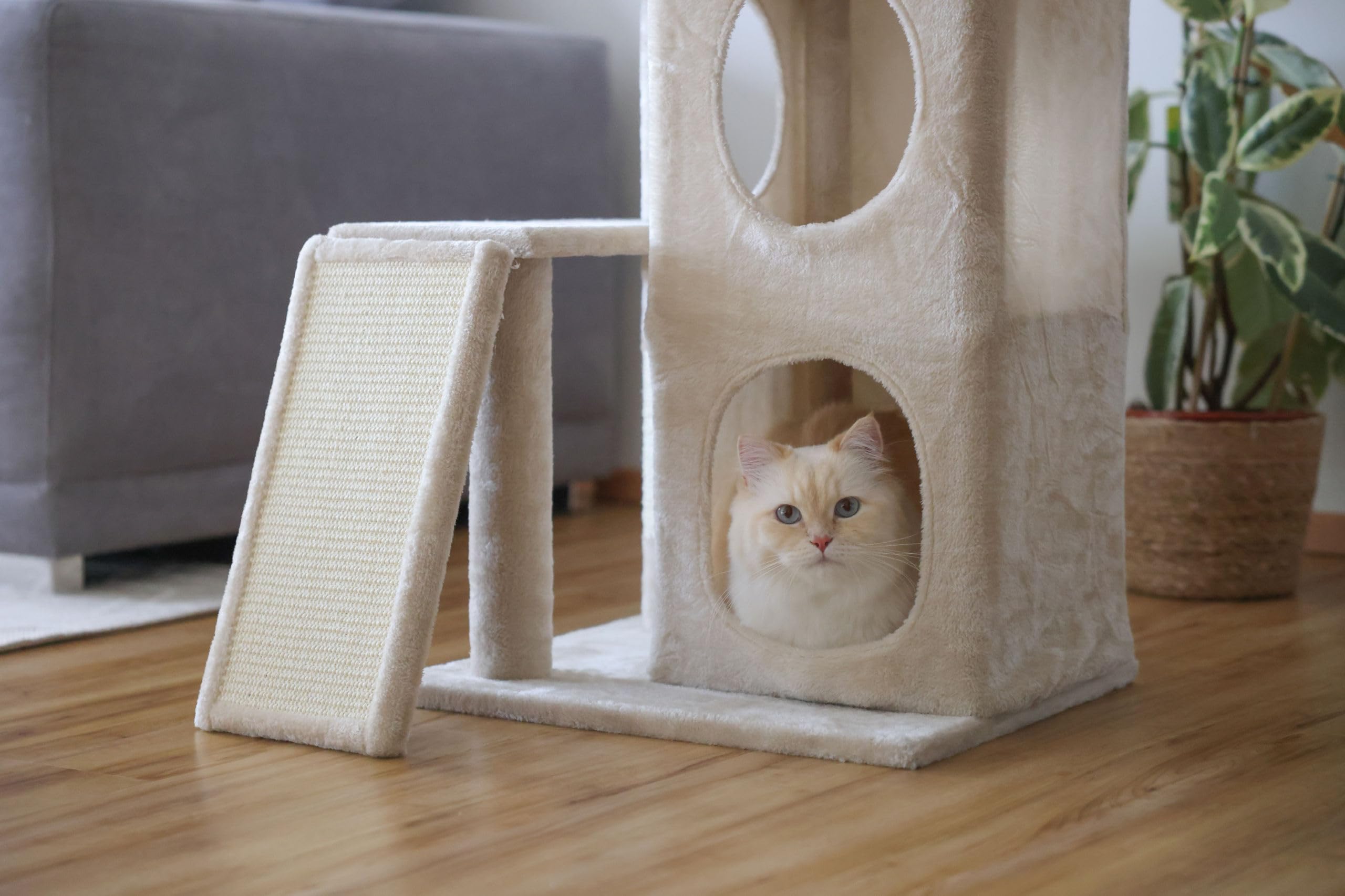 kerbl-pet-alessia-arbre-chat-beige-48-5x40x100-cm image 5
