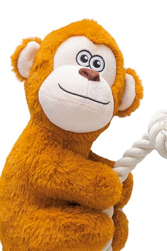 karlie-singe-d-escalade-en-peluche-pour-chien-marron-40-x-18-cm-avec-corde-et-co image 5