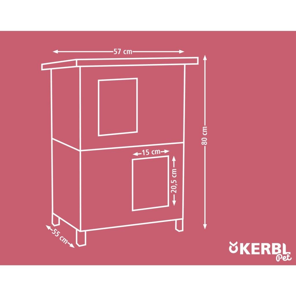 kerbl-pet-maison-pour-chat-family-gris-blanc-57x55x80-cm-cabane-grimper image 4