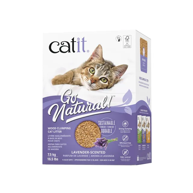 catit-go-natural-wood-liti-re-agglom-rante-pour-chat-lavande-7-5-kg image 1