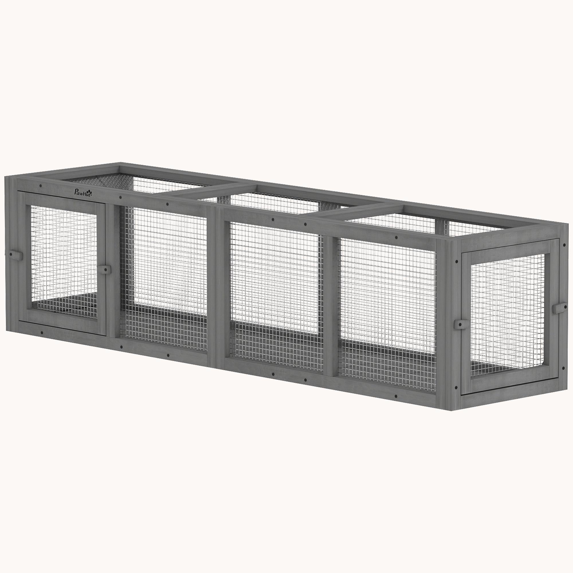 pawhut-tunnel-ext-rieur-pour-chat-59-pouces-modulaire-connecter-enclos-de-jeu image 3