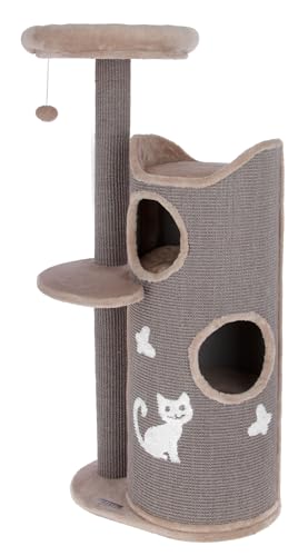 kerbl-tiana-arbre-chat-gris-73-5x45x130-cm-tunnel-sisal-et-coussins-lavables image 7