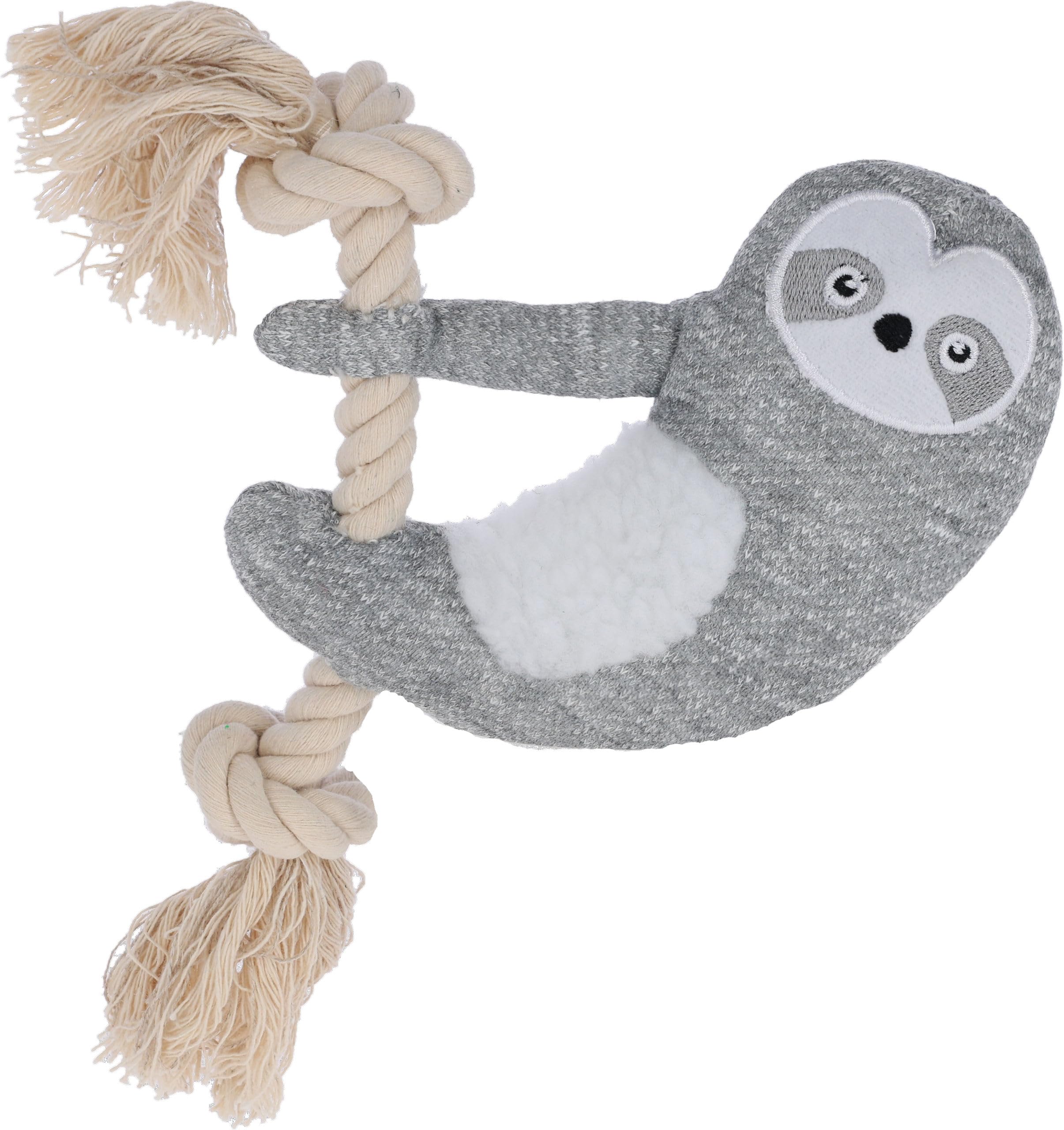 kerbl-pet-paresseux-blanc-gris-jouet-peluche-pour-chiot-25-x-13-cm image 1