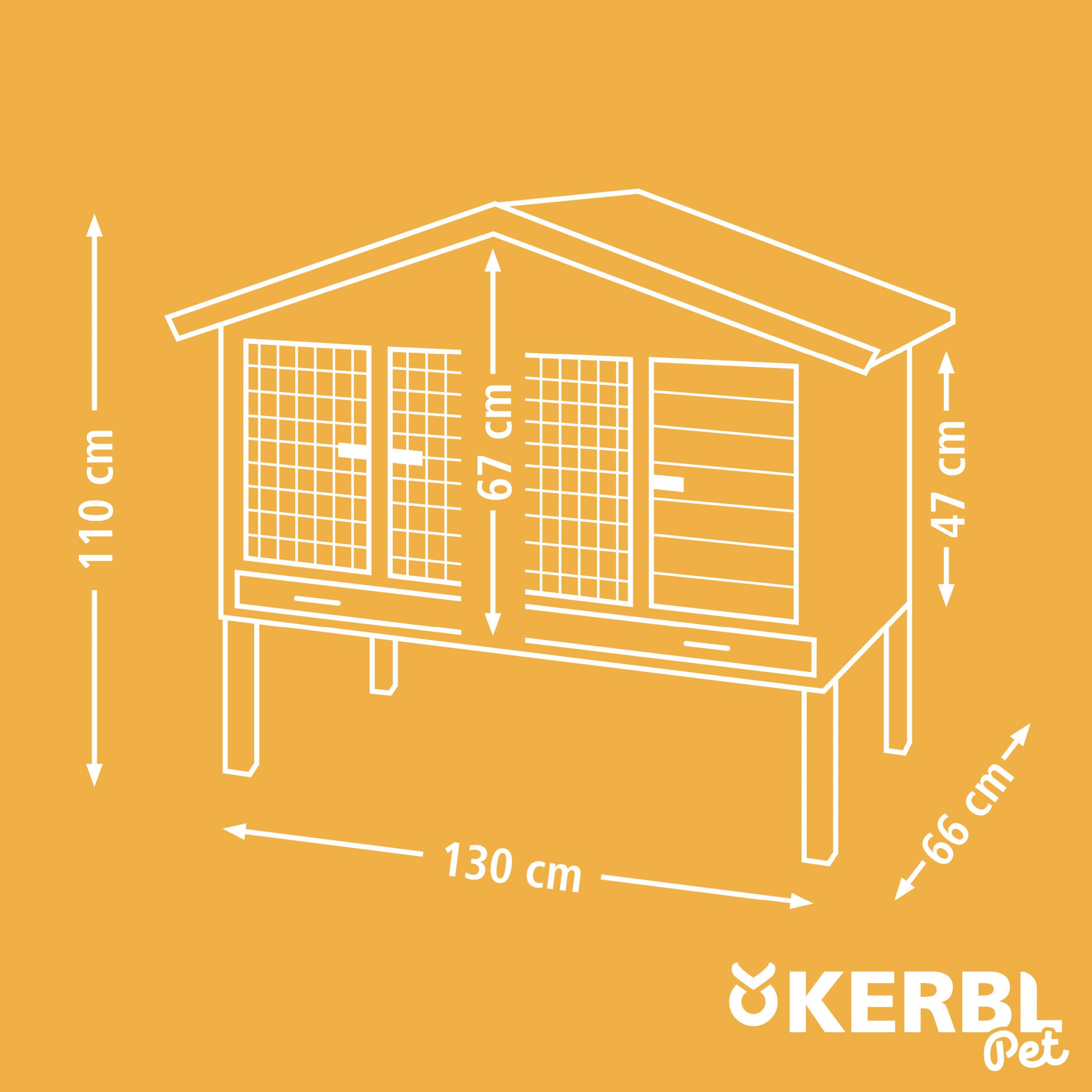kerbl-pet-cage-rongeurs-4-season-superior-130-x-66-x-110-cm-bois image 8