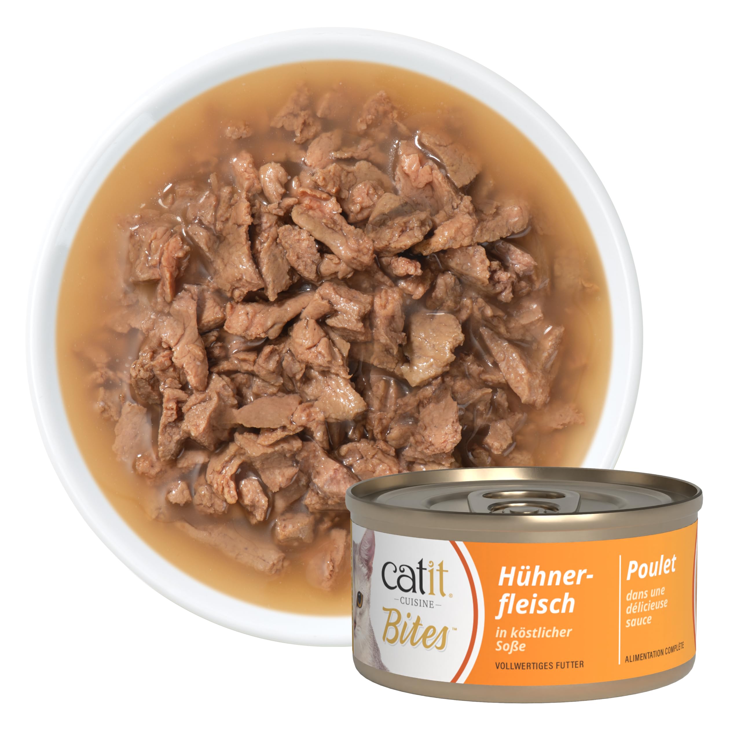 catit-cuisine-pour-chat-adulte-morceaux-de-viande-de-poulet-en-sauce-75-g-sans-c image 3
