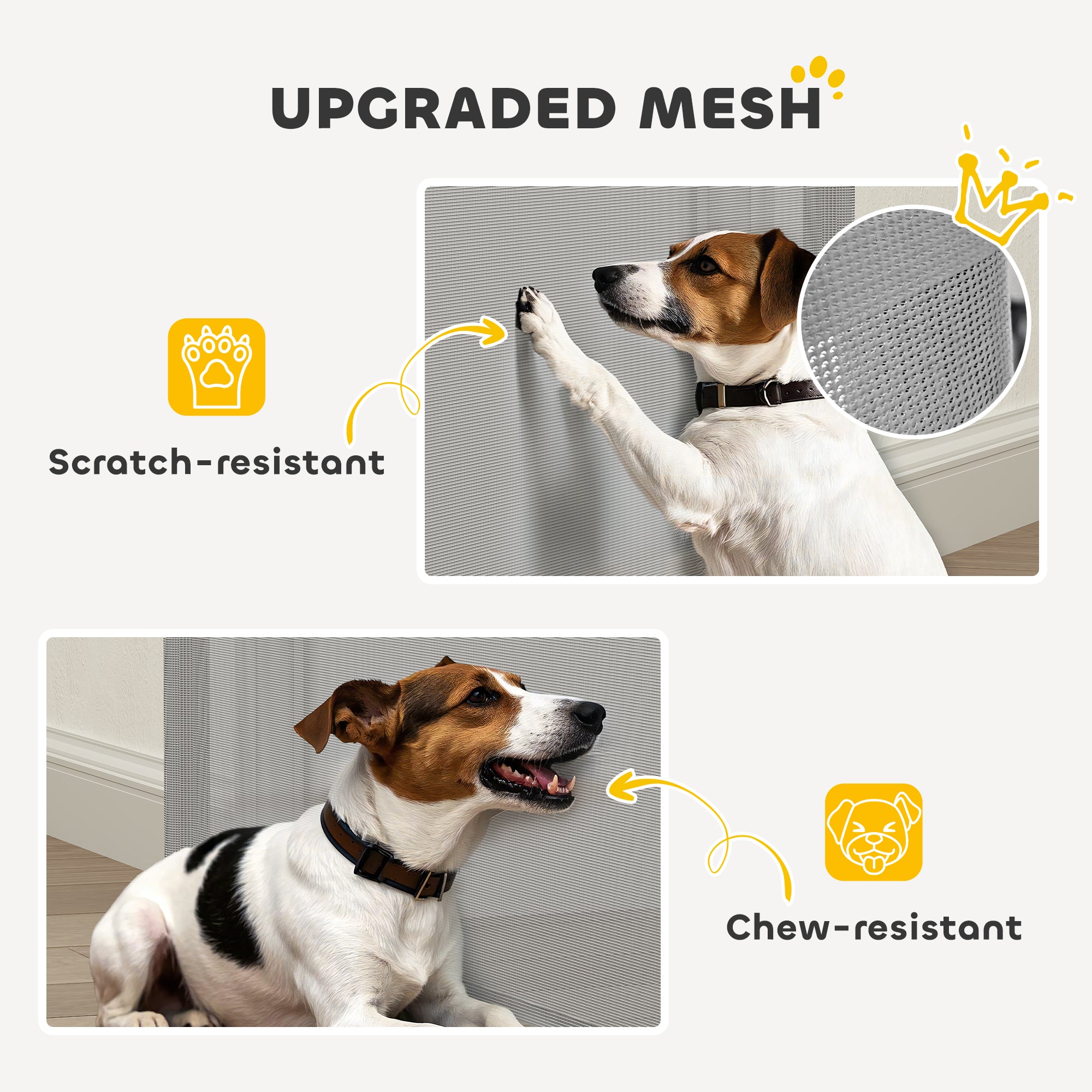 pawhut-barri-re-pour-chien-et-b-b-r-tractable-jusqu-140-cm-sans-barre-basse-gris image 8