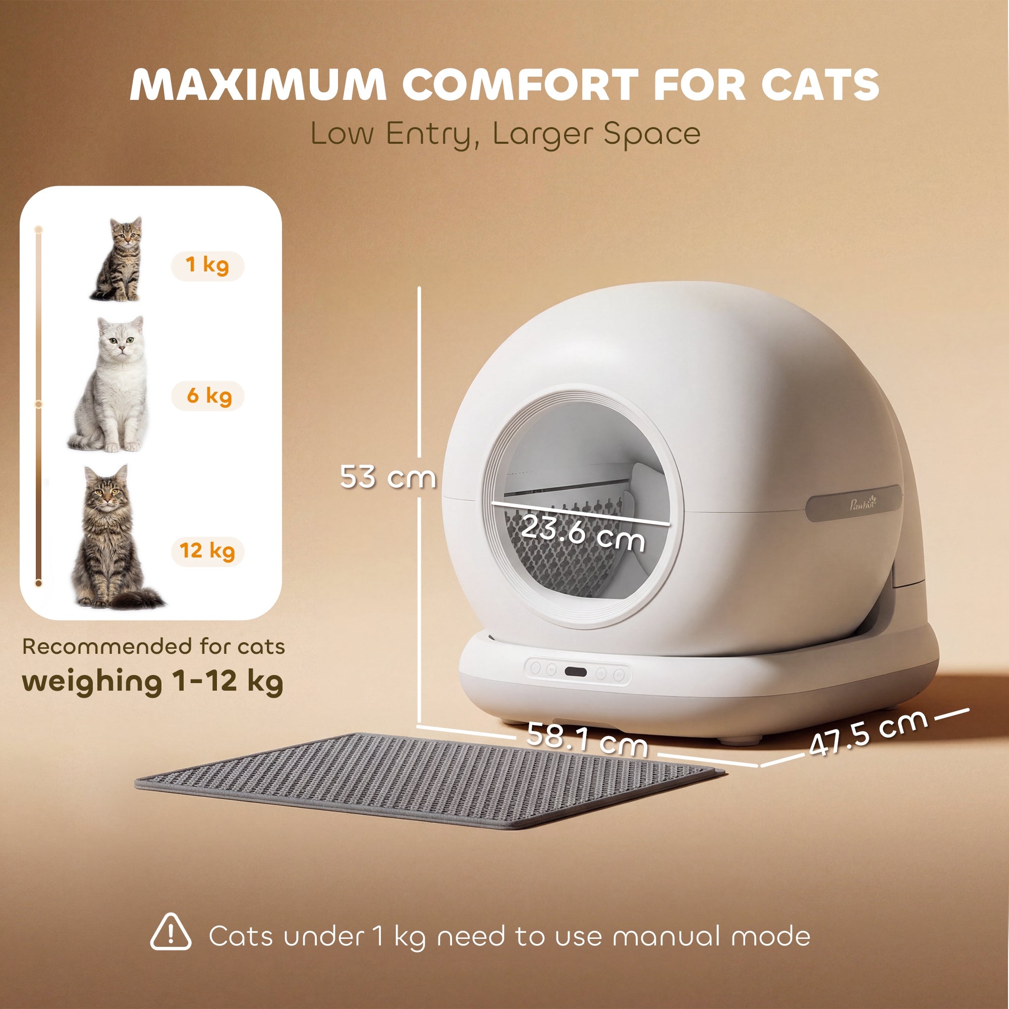 pawhut-bac-liti-re-automatique-autonettoyant-72l-avec-contr-le-app-pour-multi-ch image 4