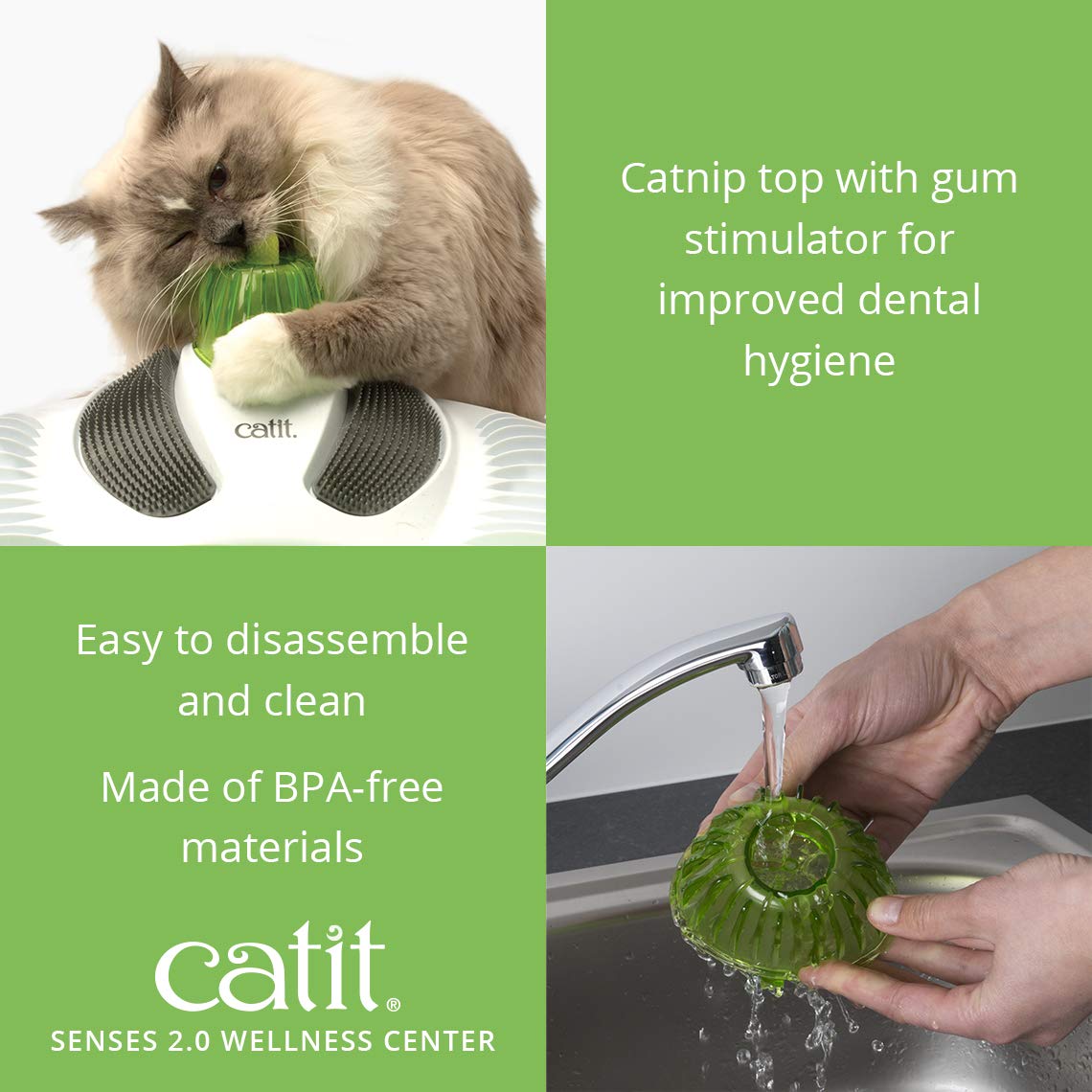 catit-senses-2-0-station-de-massage-verte-centre-bien-tre-pour-chat image 5