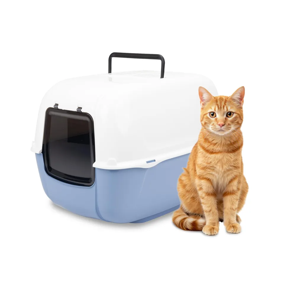 ferplast-prima-bac-liti-re-ferm-pour-chat-bleu-avec-filtres image 1