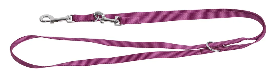 kerbl-pet-laisse-miami-violette-200-cm-x-20-mm-nylon-3-positions image 1
