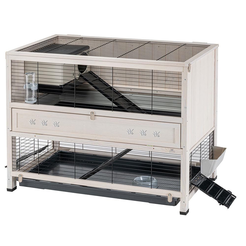 ferplast-cottage-mini-clapier-int-rieur-en-bois-2-tages-78-5-x-59-5-x-94-cm image 8