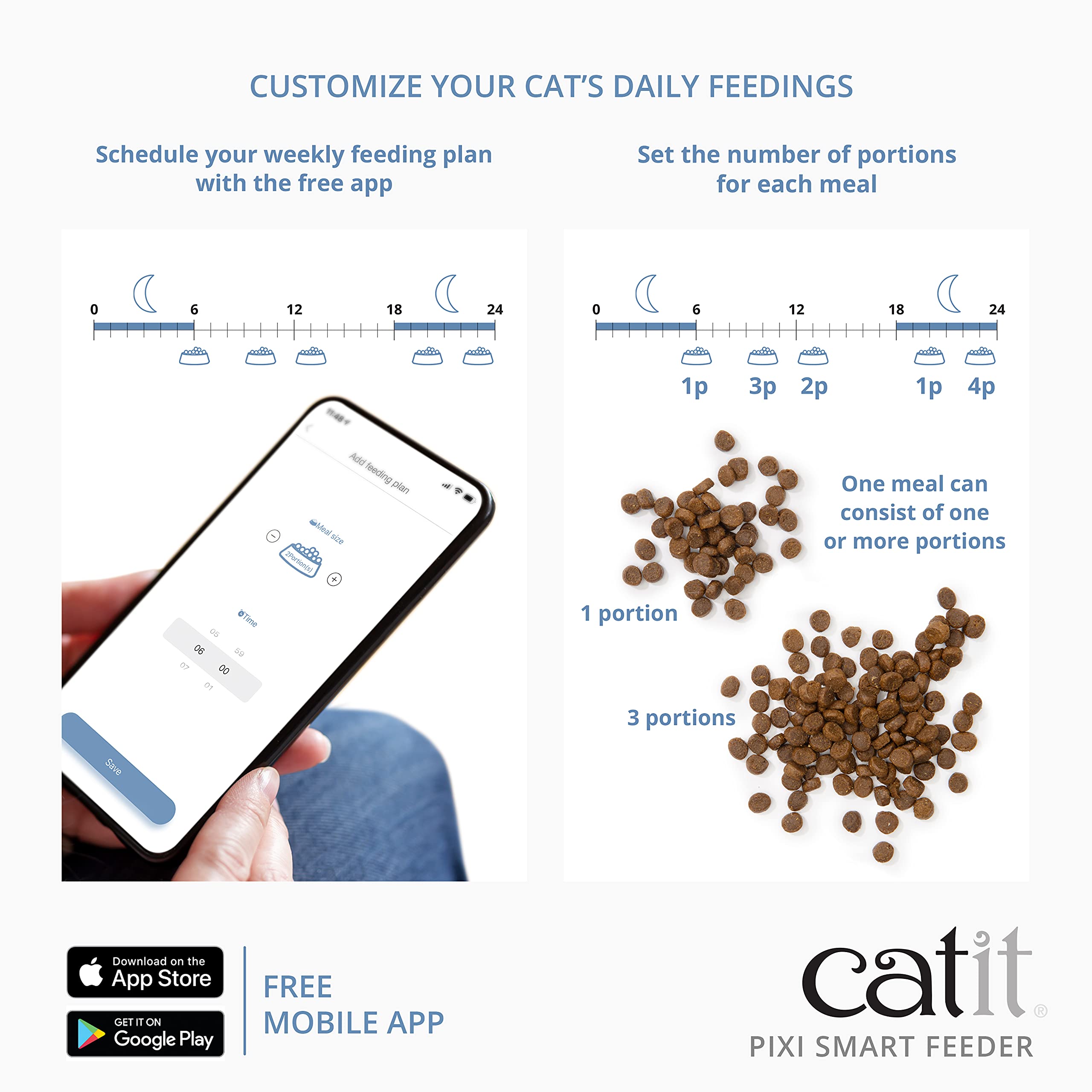 catit-pixi-smart-feeder-distributeur-automatique-chats-connect-1-2-kg image 5