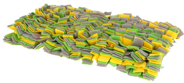 kerbl-pet-tapis-renifleur-chien-50-x-30-cm-jaune-vert-gris-polyester image 1