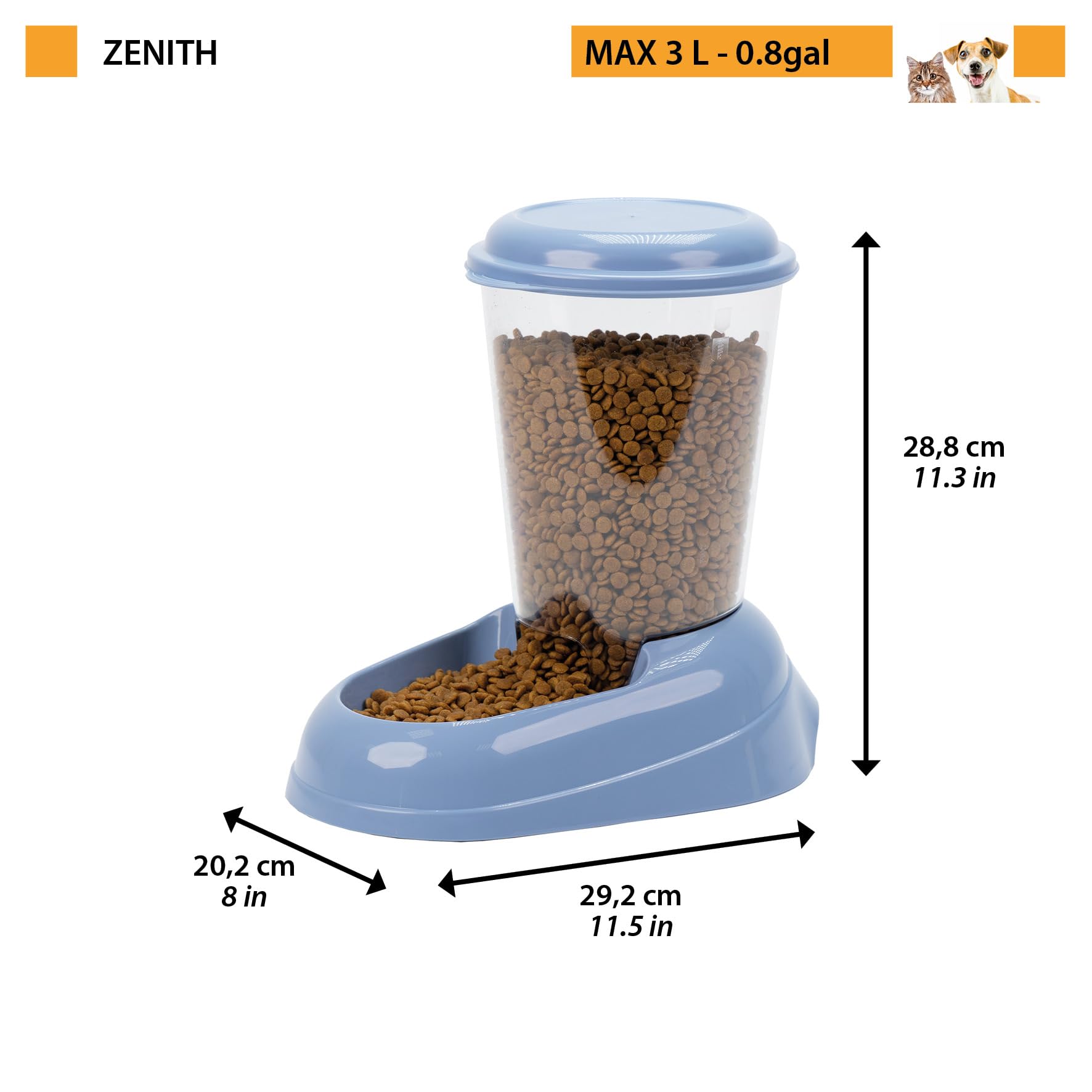 ferplast-distributeur-de-croquettes-pour-chiens-et-chats-zenith-3-litres-r-servo image 3