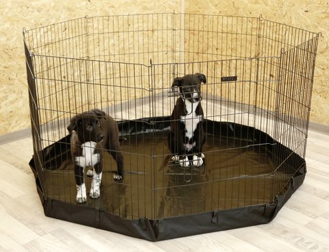 kerbl-pet-enclos-chiots-et-petits-animaux-57x78-cm-8-grilles-avec-porte image 6