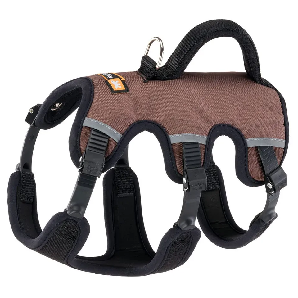 ferplast-ergotrekking-harnais-chien-r-glable-xs-37-47-cm-marron-rembourr-r-fl-ch image 1