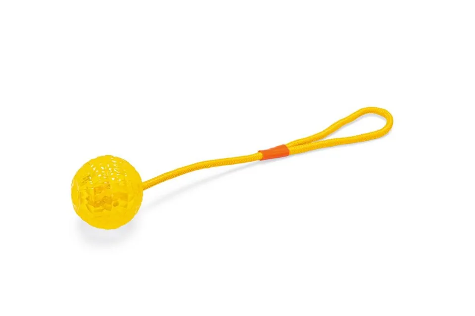 karlie-good4fun-balle-tpr-avec-corde-pour-chien-couleurs-vari-es image 1