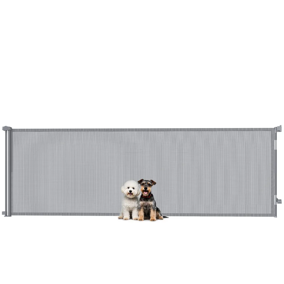 pawhut-barri-re-r-tractable-animaux-jusqu-300-cm-grise image 1