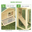 pawhut-poulailler-avec-double-parc-pondoir-tiroir-et-rampe-bois-naturel image 8