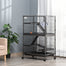 pawhut-cage-petits-animaux-5-tages-50-avec-hamac-et-plateau-amovible-argent image 3