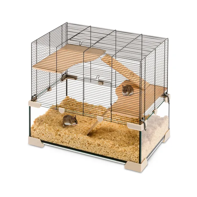 ferplast-karat-60-cage-hamster-et-souris-2-tages-verre-et-m-tal-avec-accessoires image 1