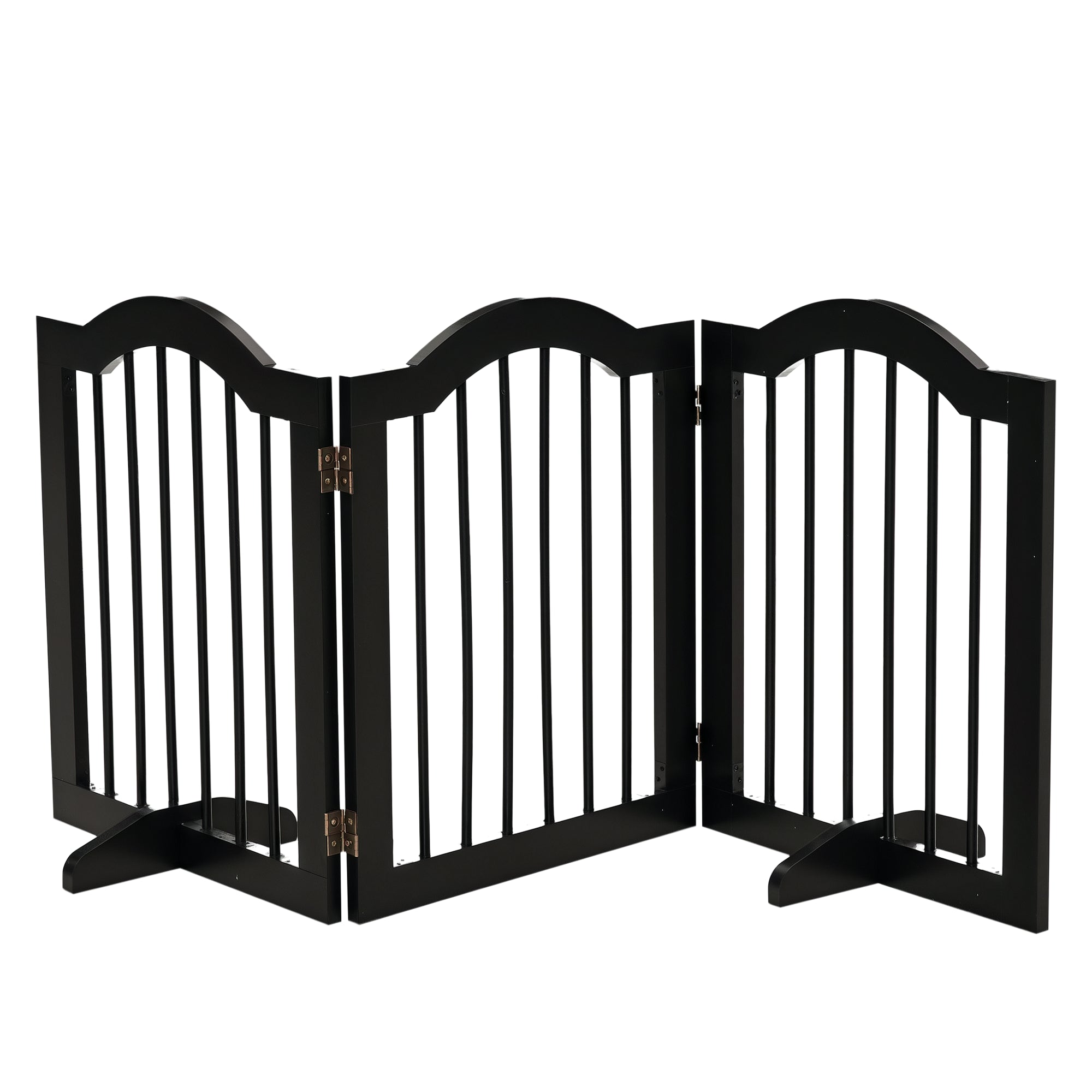 pawhut-barri-re-pour-chien-pliable-3-panneaux-autoportante-noir image 1
