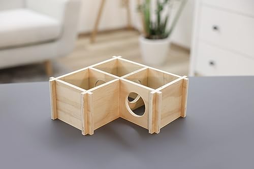 kerbl-pet-maison-pour-hamsters-24-x-24-x-11-cm-bois-3-chambres image 5