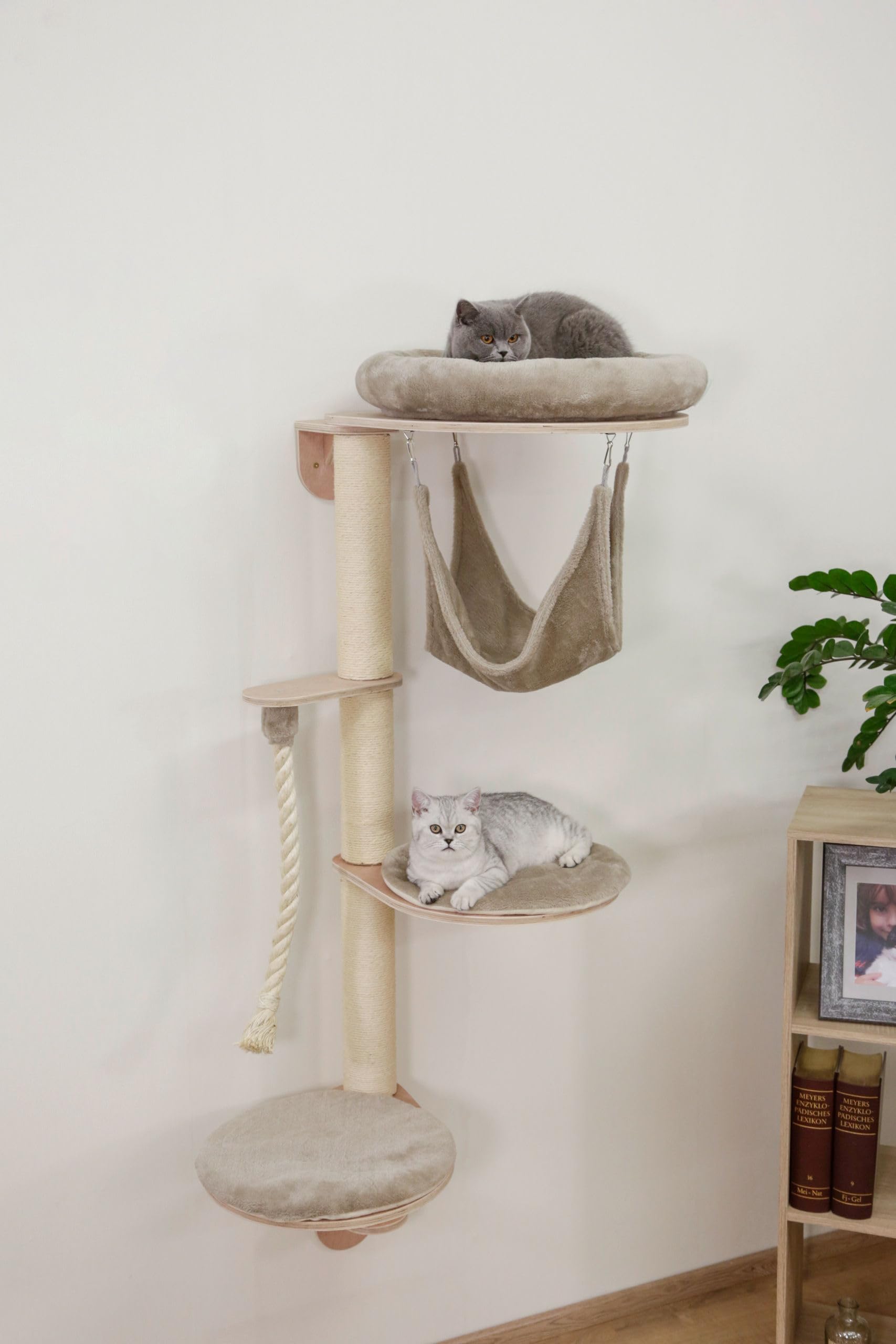 kerbl-pet-arbre-chat-dolomit-grappa-fixation-murale-taupe-80x66x158-cm image 5
