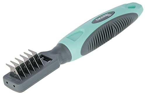 kerbl-pet-couteau-d-m-ler-18cm-turquoise-gris-6-lames-chiens-et-chats image 2