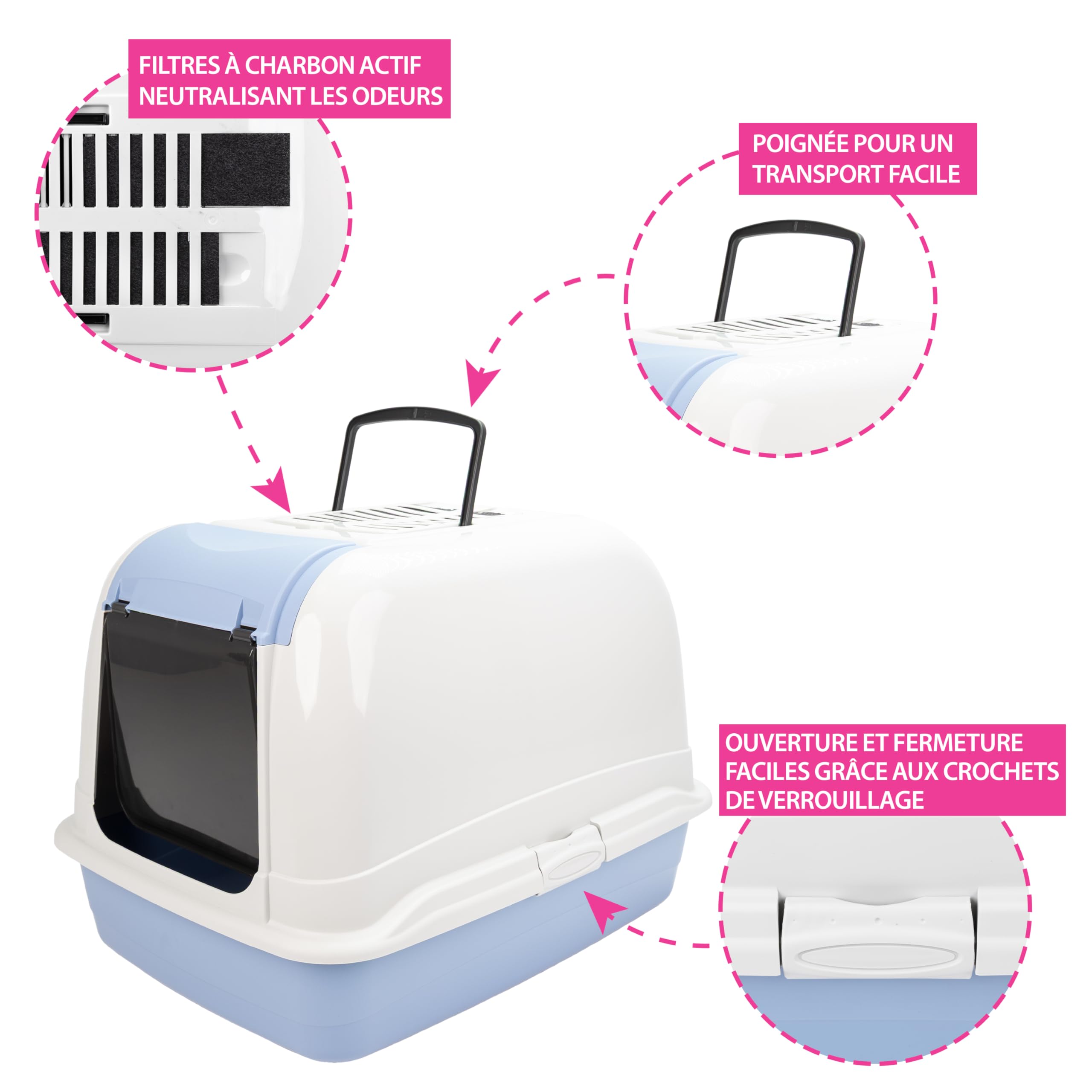 ferplast-maxi-bellacabrio-maison-de-toilette-ferm-e-pour-grand-chat-avec-filtre- image 5