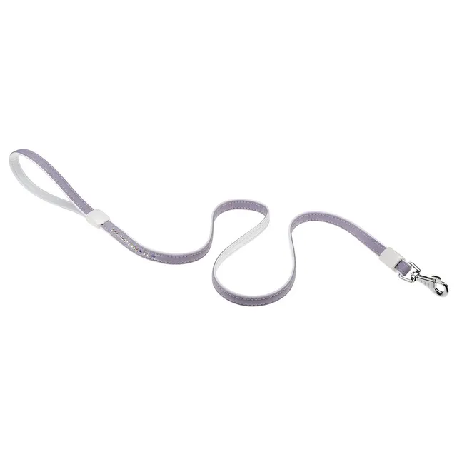ferplast-lux-laisse-chien-cuir-synth-tique-strass-lilas-12-mm-x-110-cm image 1