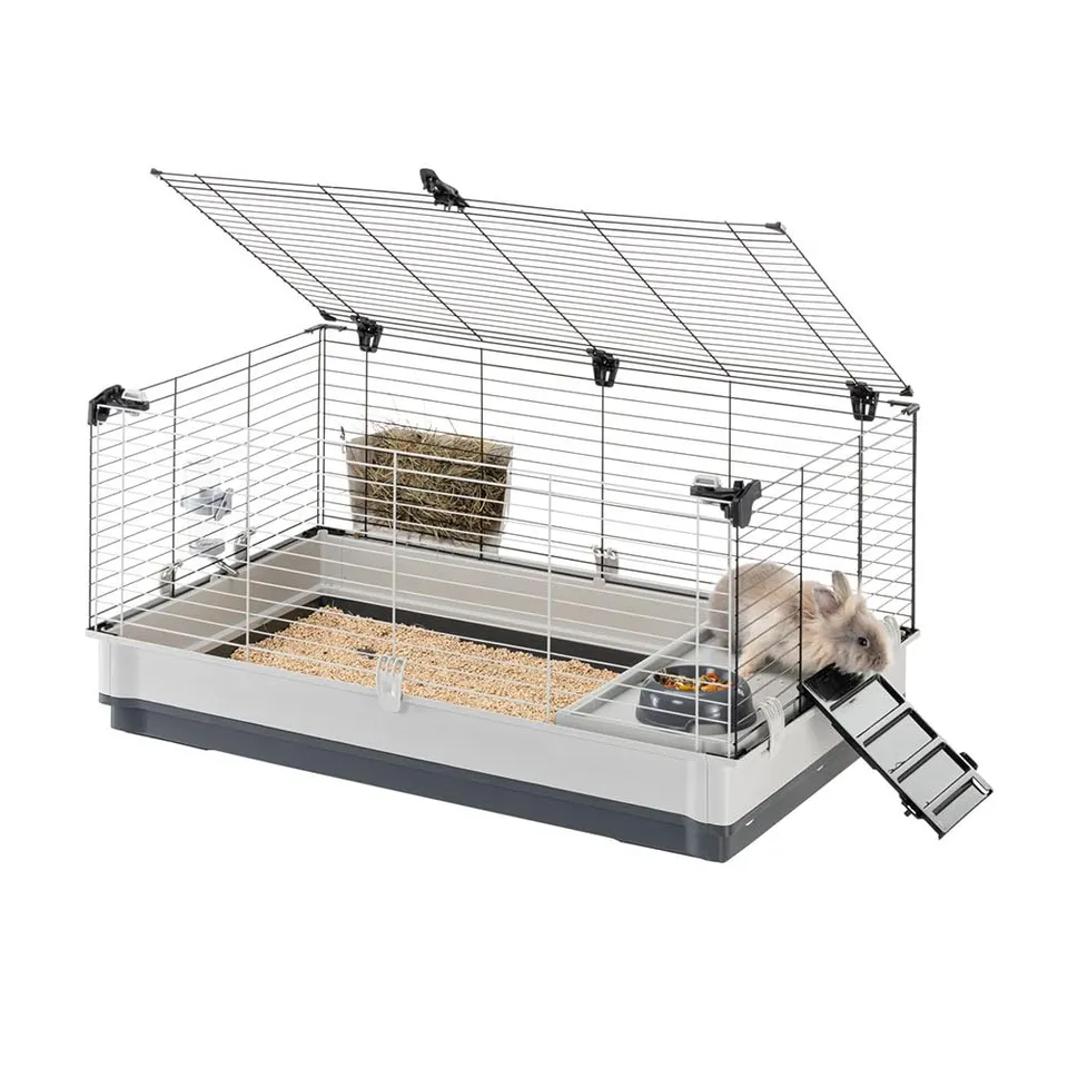 ferplast-krolik-large-cage-pour-lapins-cochons-d-inde-et-petits-animaux-100-x-60 image 1