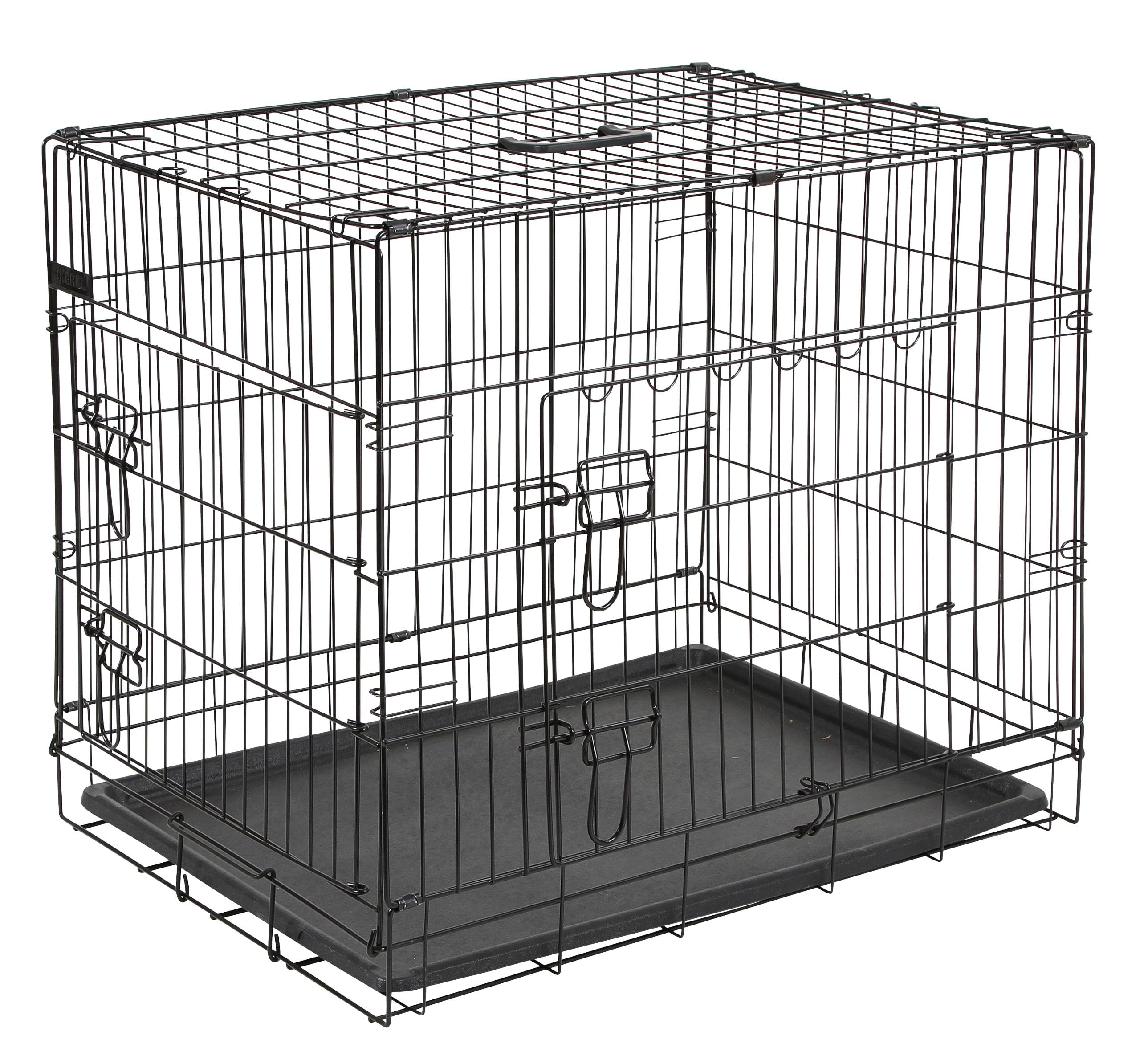 kerbl-pet-cage-de-transport-grillag-e-deux-portes-pour-chien-noire-92-x-63-x-74- image 1