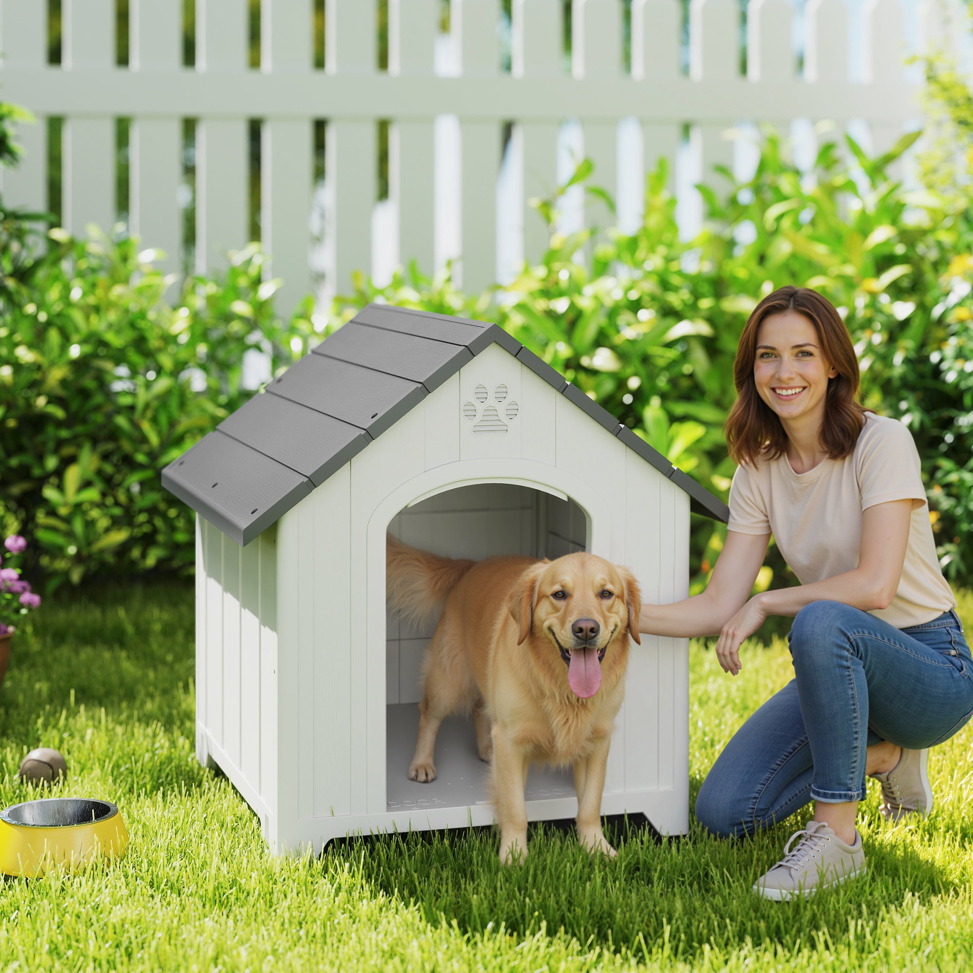 pawhut-niche-pour-chien-en-plastique-sur-lev-e-ventil-e-88-cm image 3