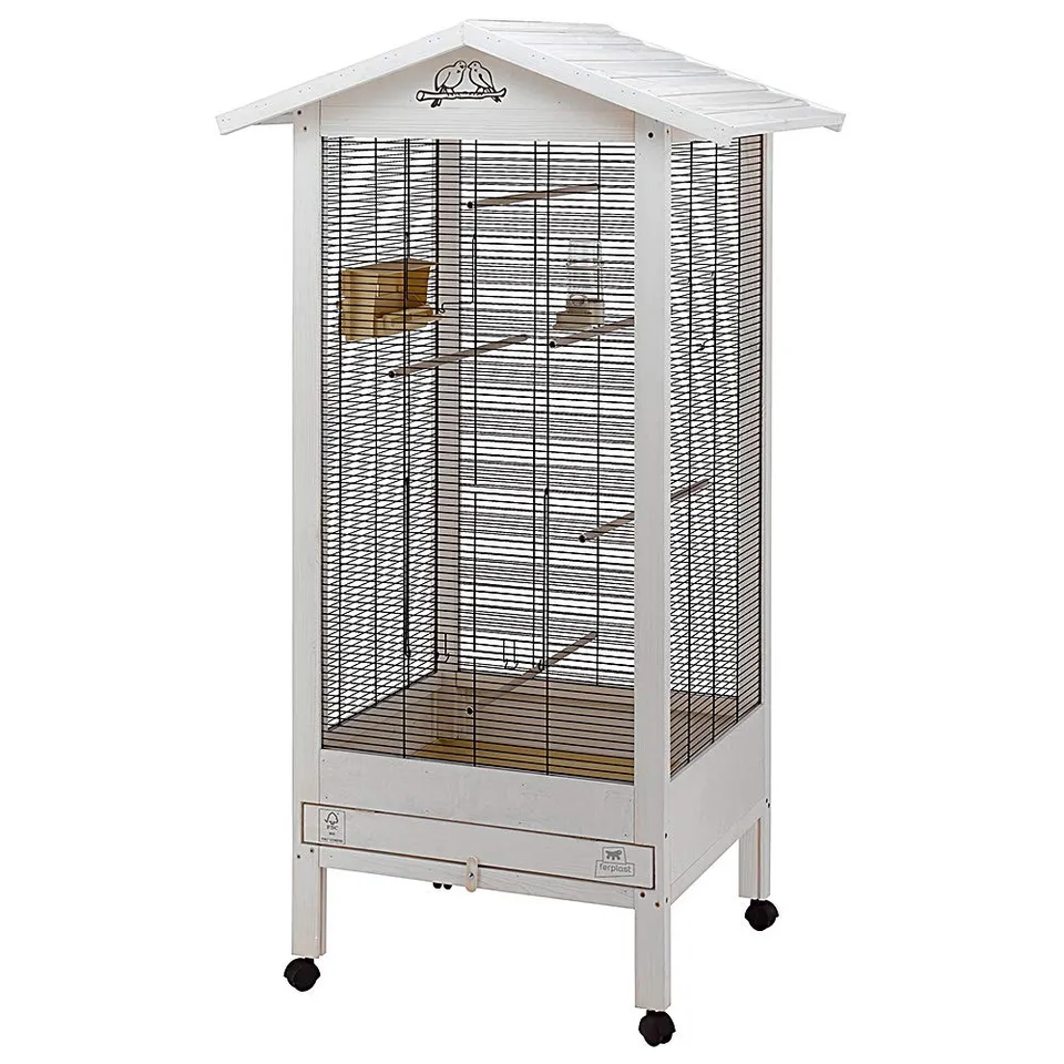 ferplast-hemmy-voli-re-cage-oiseaux-en-bois-84-5-x-65-5-x-165-cm image 1