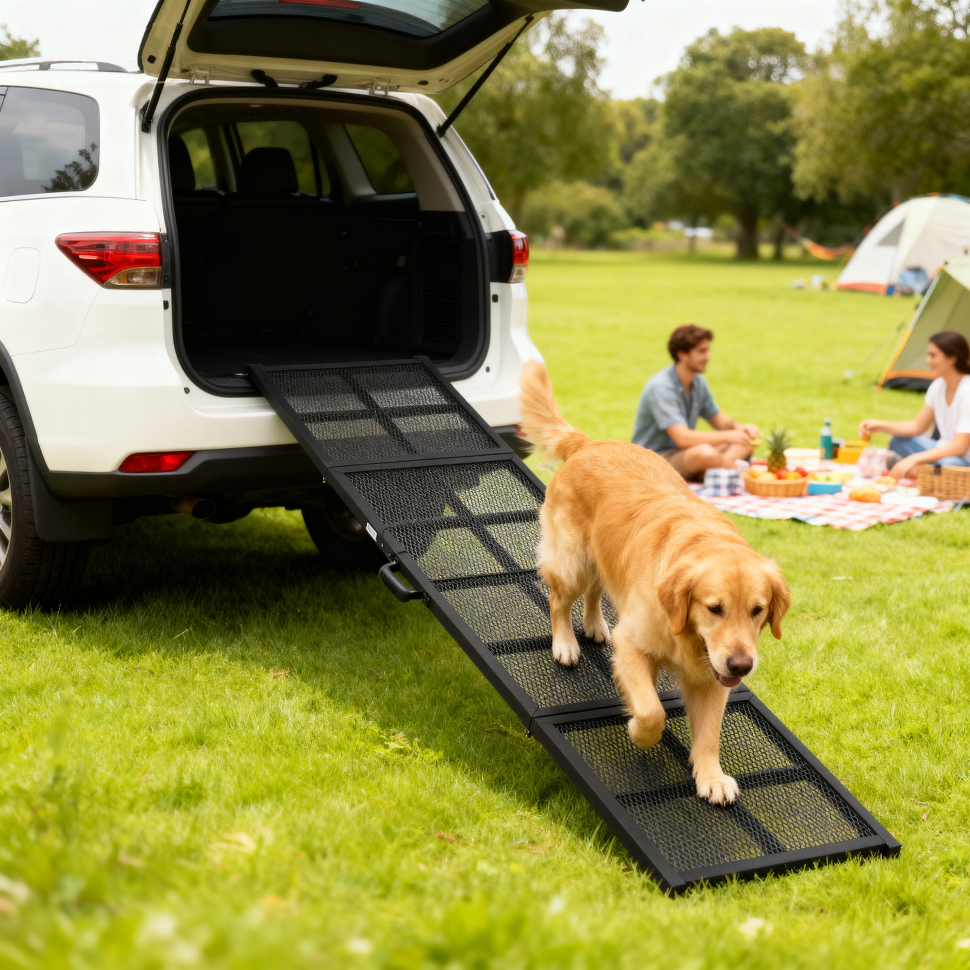 pawhut-rampe-pour-chien-pliable-75-antid-rapante-pour-voiture-noire image 3