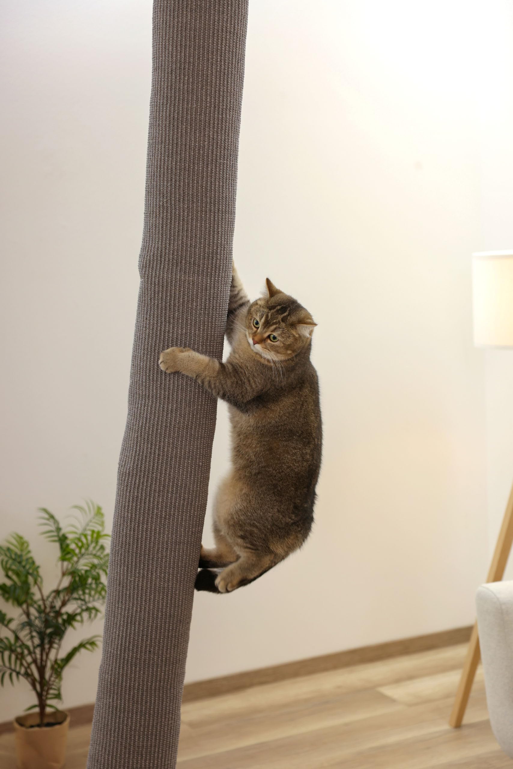 kerbl-climber-sac-grimper-griffoir-pour-chat-gris-240-cm-16-cm-en-sisal image 6