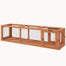pawhut-tunnel-ext-rieur-pour-chat-59-cadre-bois-avec-4-portes-naturel image 2